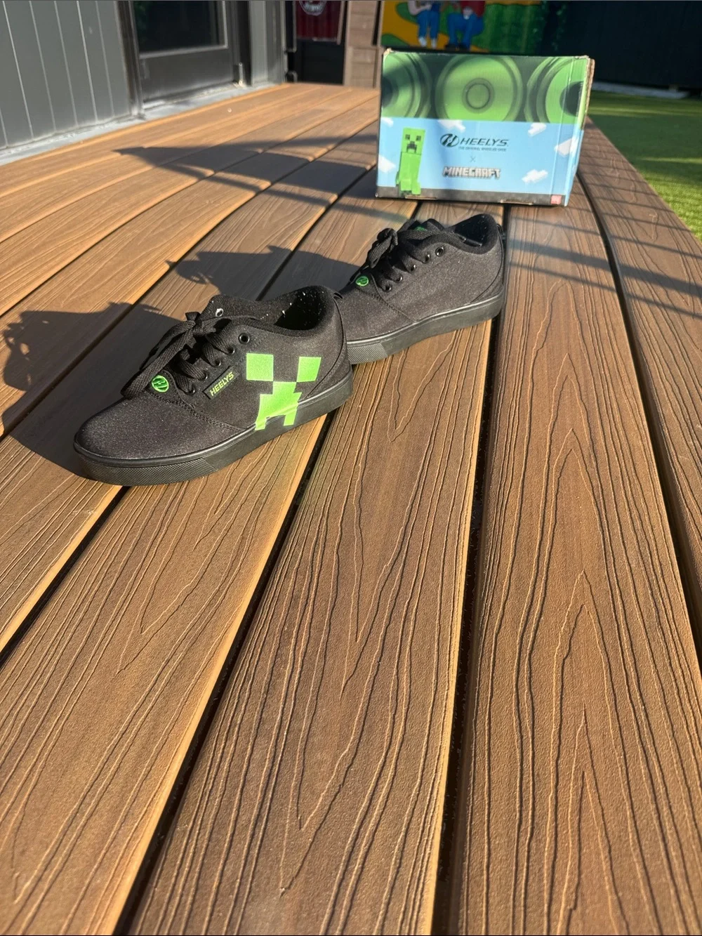 Heelys Black Sneakers with Minecraft logo